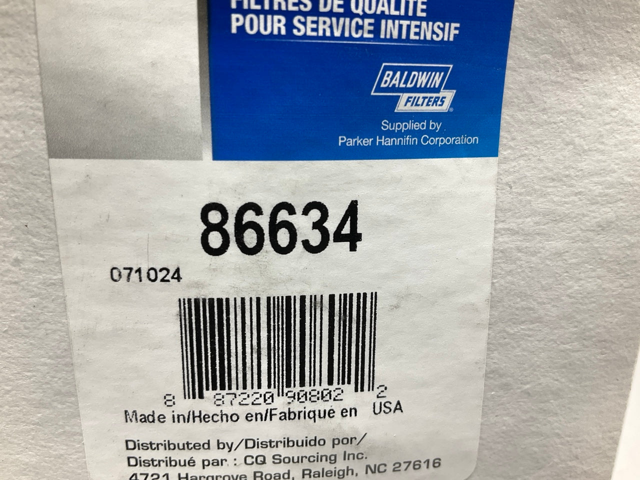 Carquest 86634 Secondary Fuel Filter Element, Replaces Wix 33634