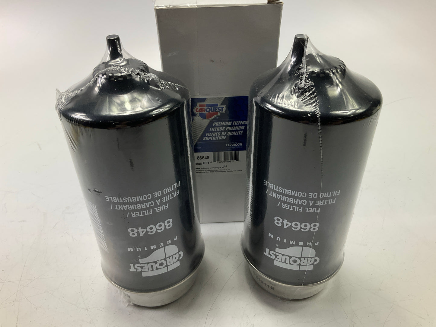 (2) Carquest 86648 Diesel Fuel Water Separator Filters - PS10856 33648 L8557F