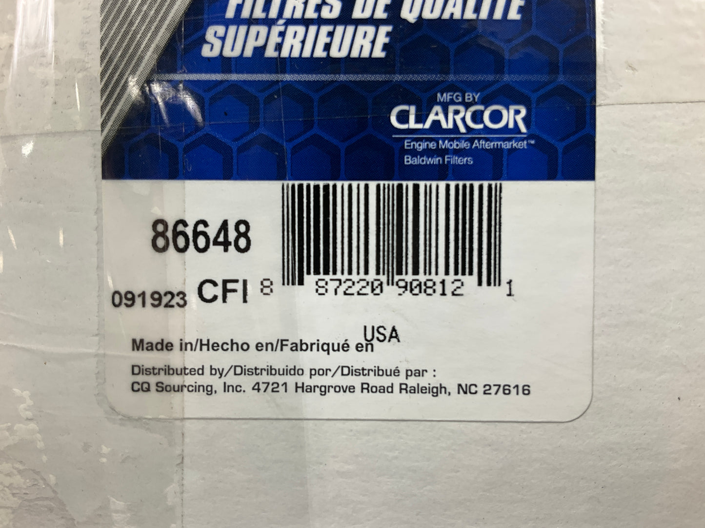 (2) Carquest 86648 Diesel Fuel Water Separator Filters - PS10856 33648 L8557F