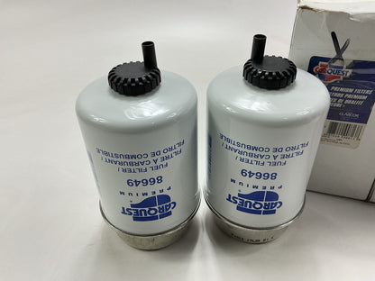 (2) Carquest 86649 Diesel Fuel Water Separator Filter Replaces 87802332 RE517181