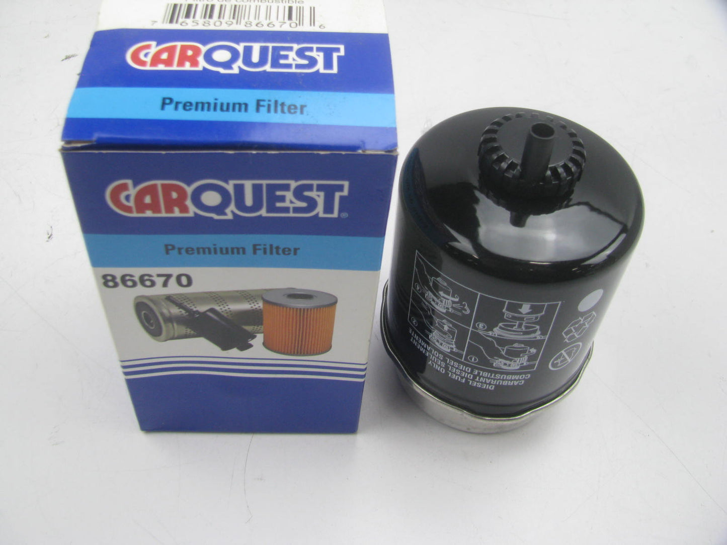 Carquest 86670 Key-Way Style Fuel Filter For JCB Equipment 33670, BF9828D L4109F