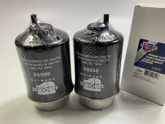 (2) Carquest 86684 Diesel Fuel Water Separator Filter For John Deere Tractors