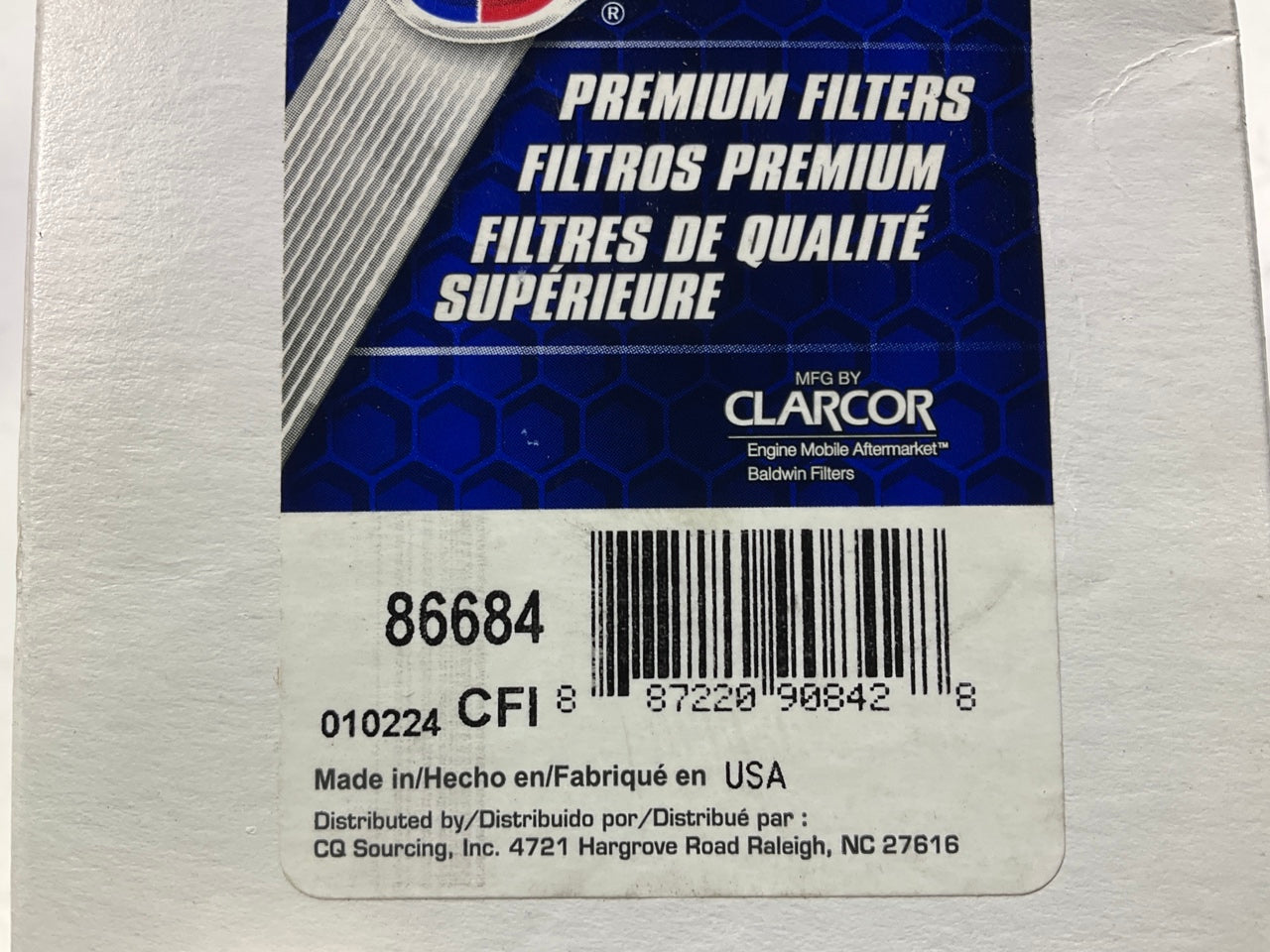 (2) Carquest 86684 Diesel Fuel Water Separator Filters, Replaces Wix 33684
