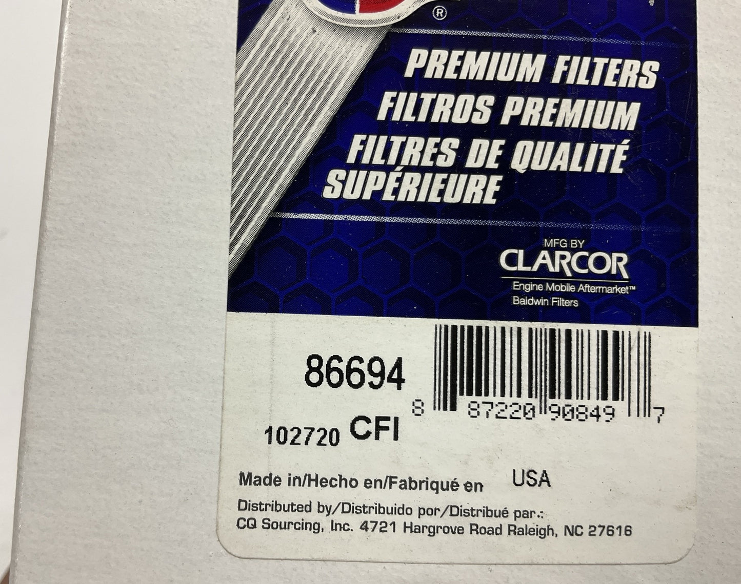Carquest 86694 Diesel Fuel Water Separator Filter - Replaces 32/925694, BF7956D