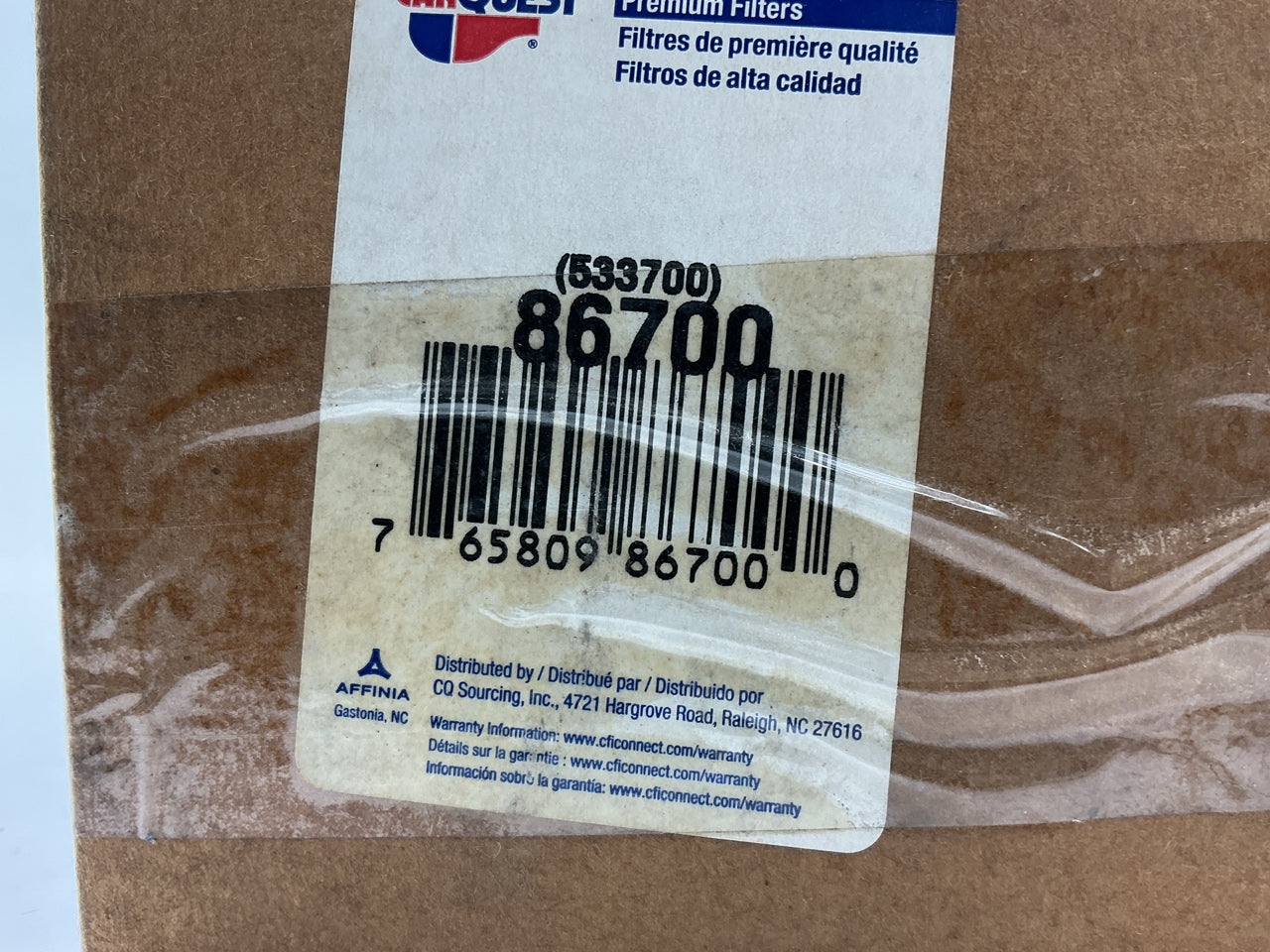 Carquest 86700 Fuel Filter Replaces C11395 33700 L8968F FF5786 96227 PF7983