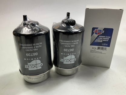 (2) Carquest 86739 Diesel Fuel Water Separator Filters - PS10974, 33739, L8141F