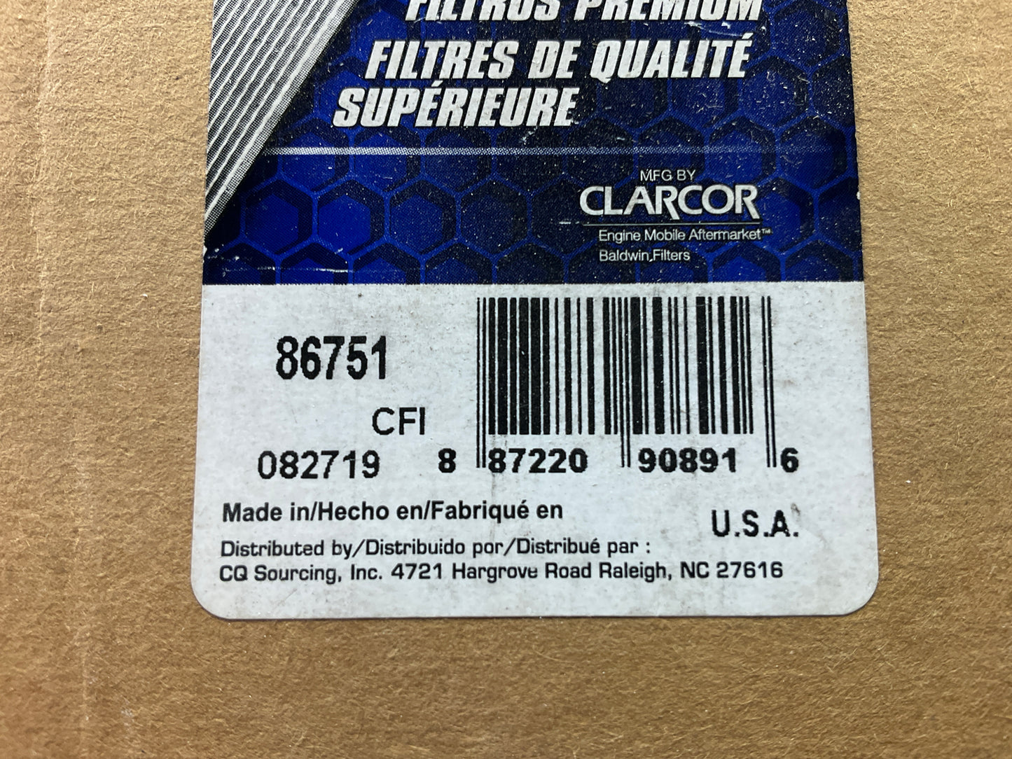 Carquest 86751 Diesel Fuel Water Separator Filter - Replaces 326-1641, 33751