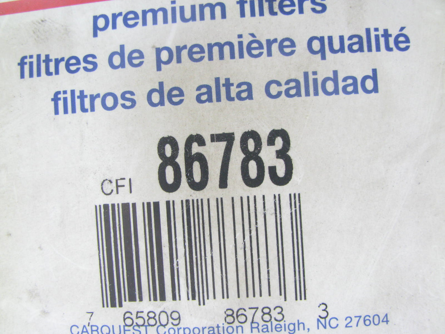 Carquest 86783 Diesel Fuel Water Separator Filter Replaces 33783 PS3712 F60027