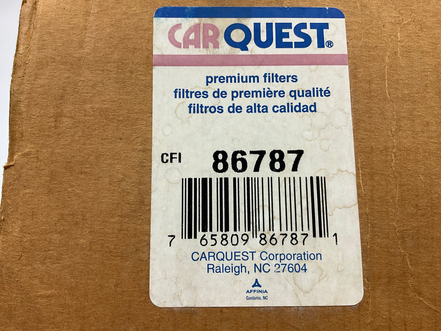 Carquest 86787 Diesel Fuel Water Separator Filter Replaces 33607 FS20007 3607