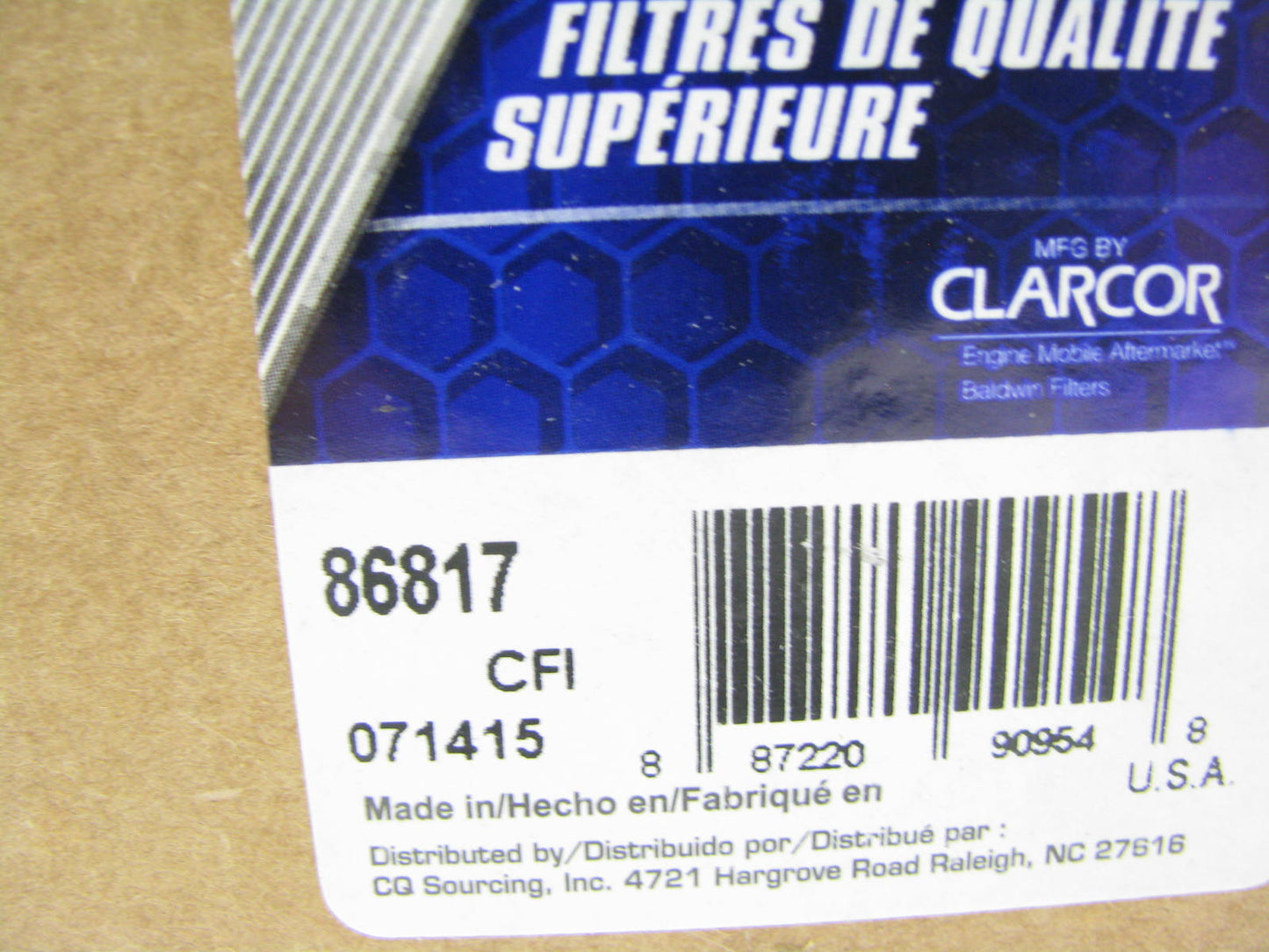 Carquest 86817 Fuel Water Separator Filter Replaces CS7715A 33817 F55055 L4595F