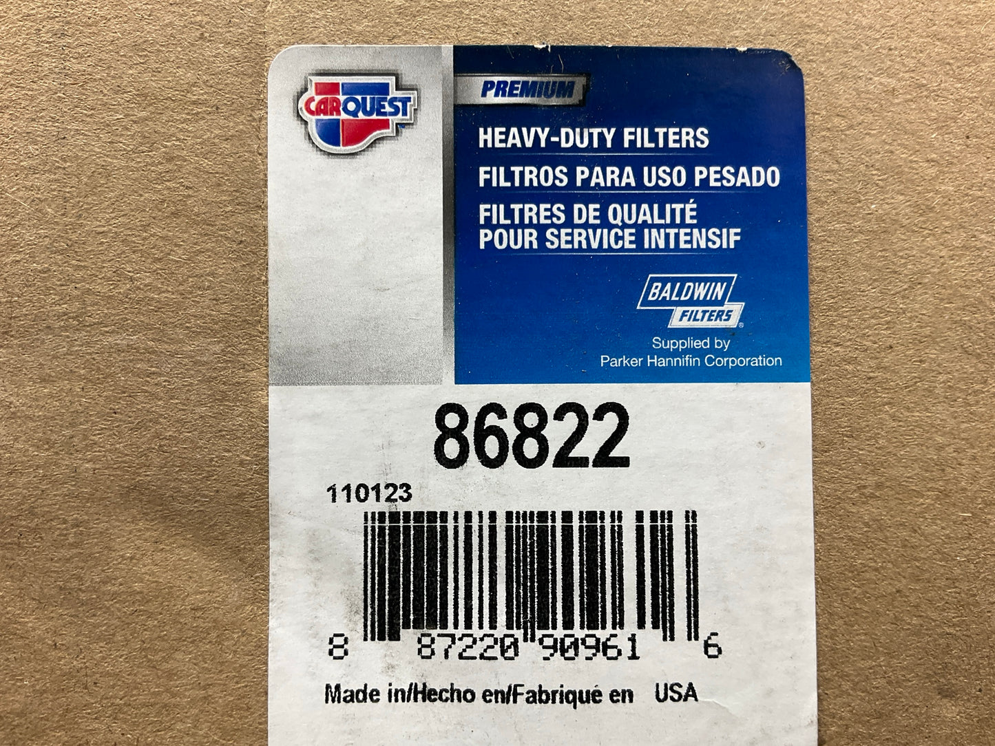 Carquest 86822 Fuel Filter For MTU 0020922801, 20922801, X00012879, 33822