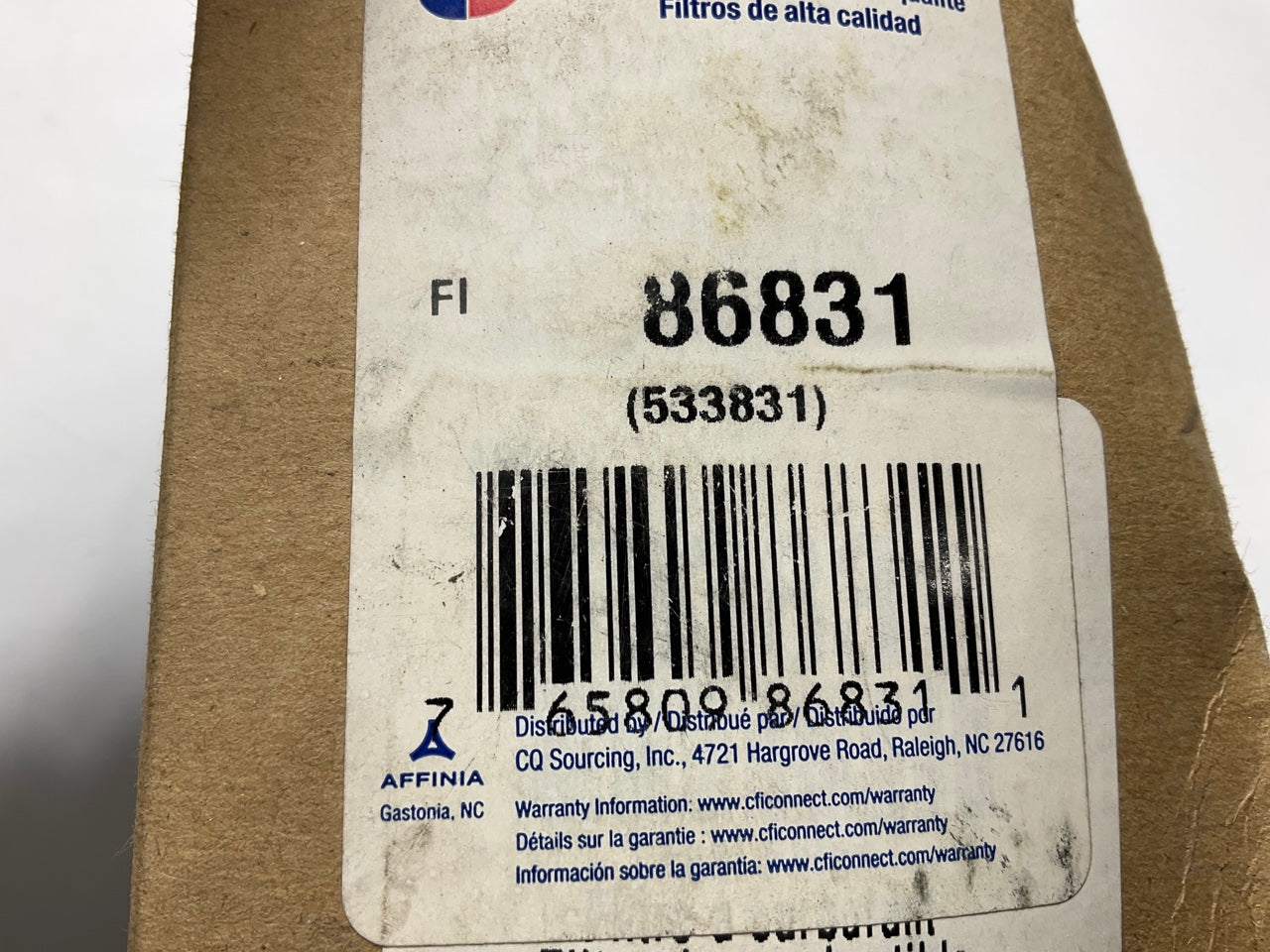 Carquest 86831 Fuel Filter - Replaces Audi 4F0201511C, 4F0201511E, Wix 33831