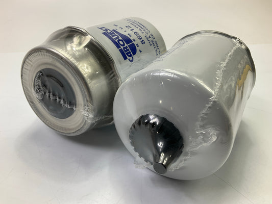 (2) Carquest 86912 Diesel Fuel Water Separator Filter W/ Drain Replace WIX 33912