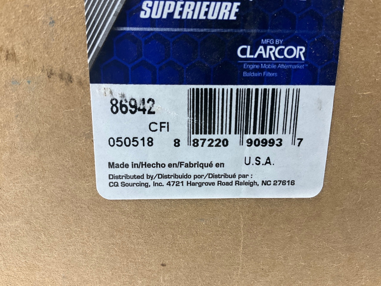 Carquest 86942 Fuel Filter For Komatsu PC750-7 PC800-7 PC800-8 PC850-8
