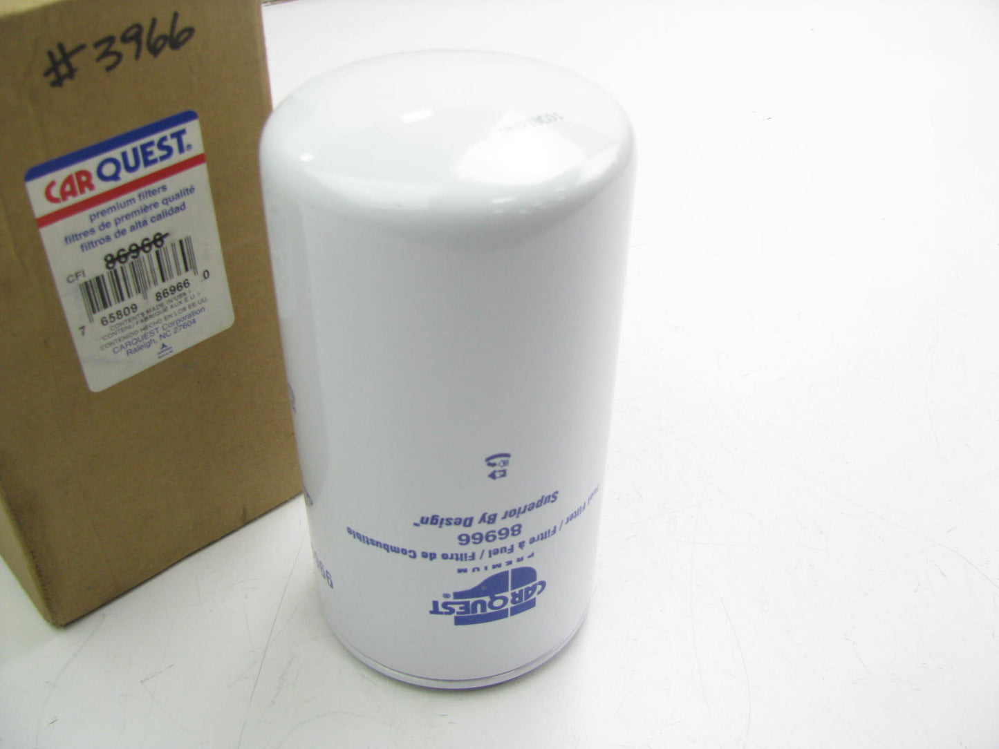 Carquest 86966 Fuel Filter Replaces: 33966 F65942 LFF5632 FF1174 BF7940
