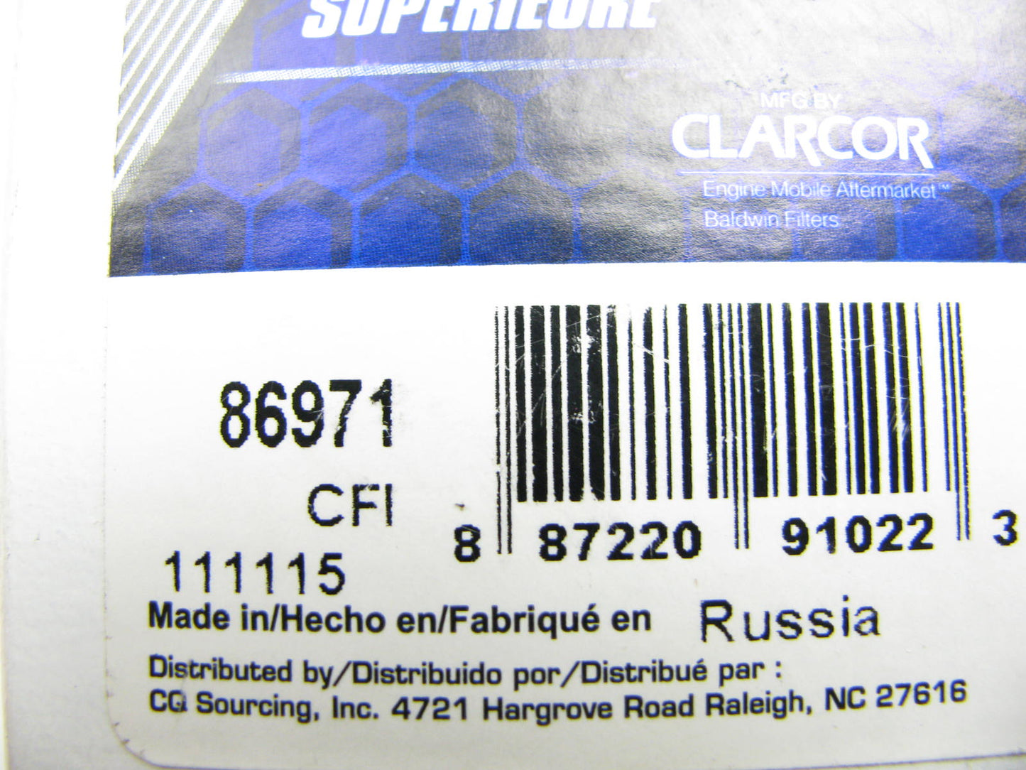 Carquest 86971 Plastic Universal In-line Fuel Filter For 1/4'' Lines, Wix 33971