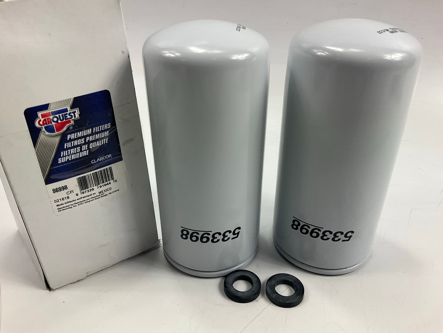 (2) Carquest 86998 Fuel Filter For Davco 210 Fuel Processor 33998 P550783 BF4601