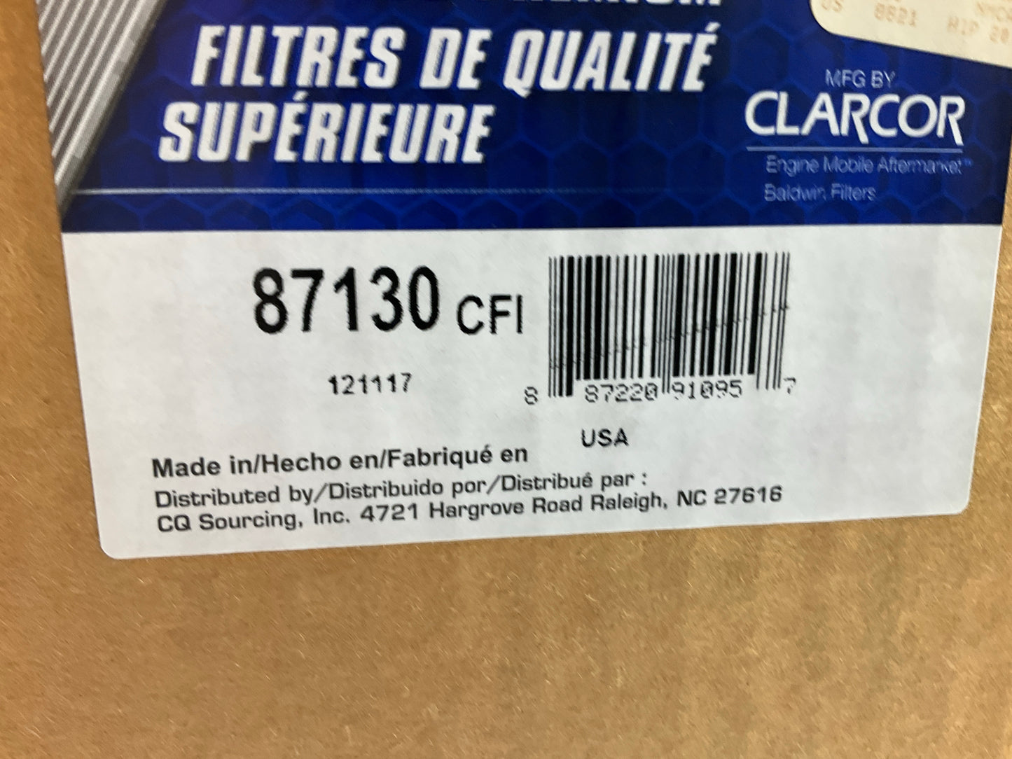 Carquest 87130 Heavy Duty Air Filter Replaces  42130, CA272, A63535, AF203