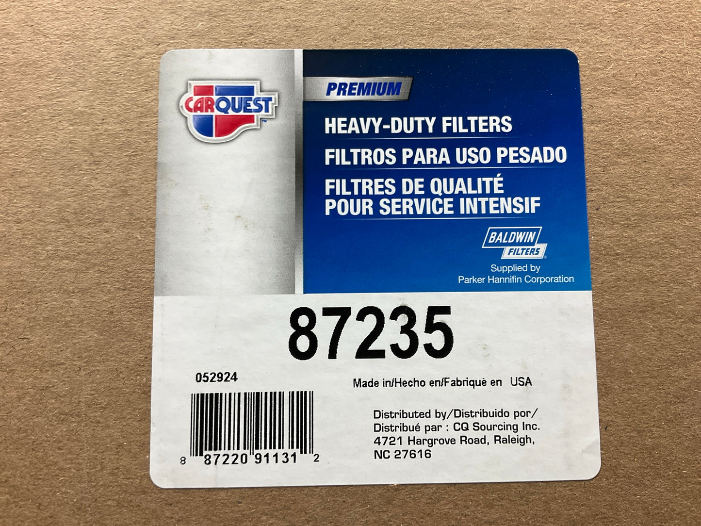 Carquest 87235 Air Filter Replaces PA2573 P124867 AF4553M LAF1845 42235 A73226