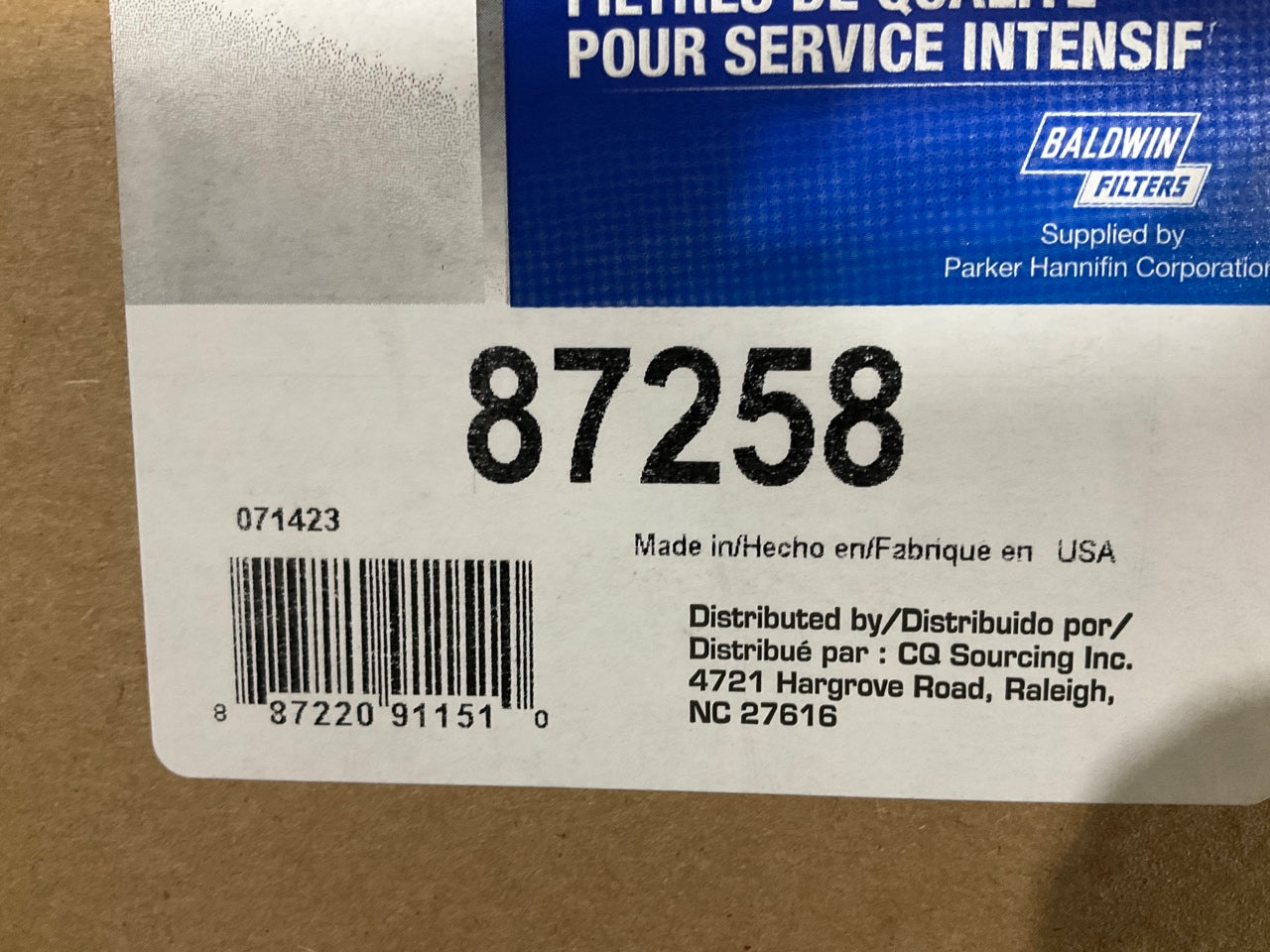 Carquest 87258 Air Filter - Replaces 42258, PA2562, 3I-0795, P182042, 4206272