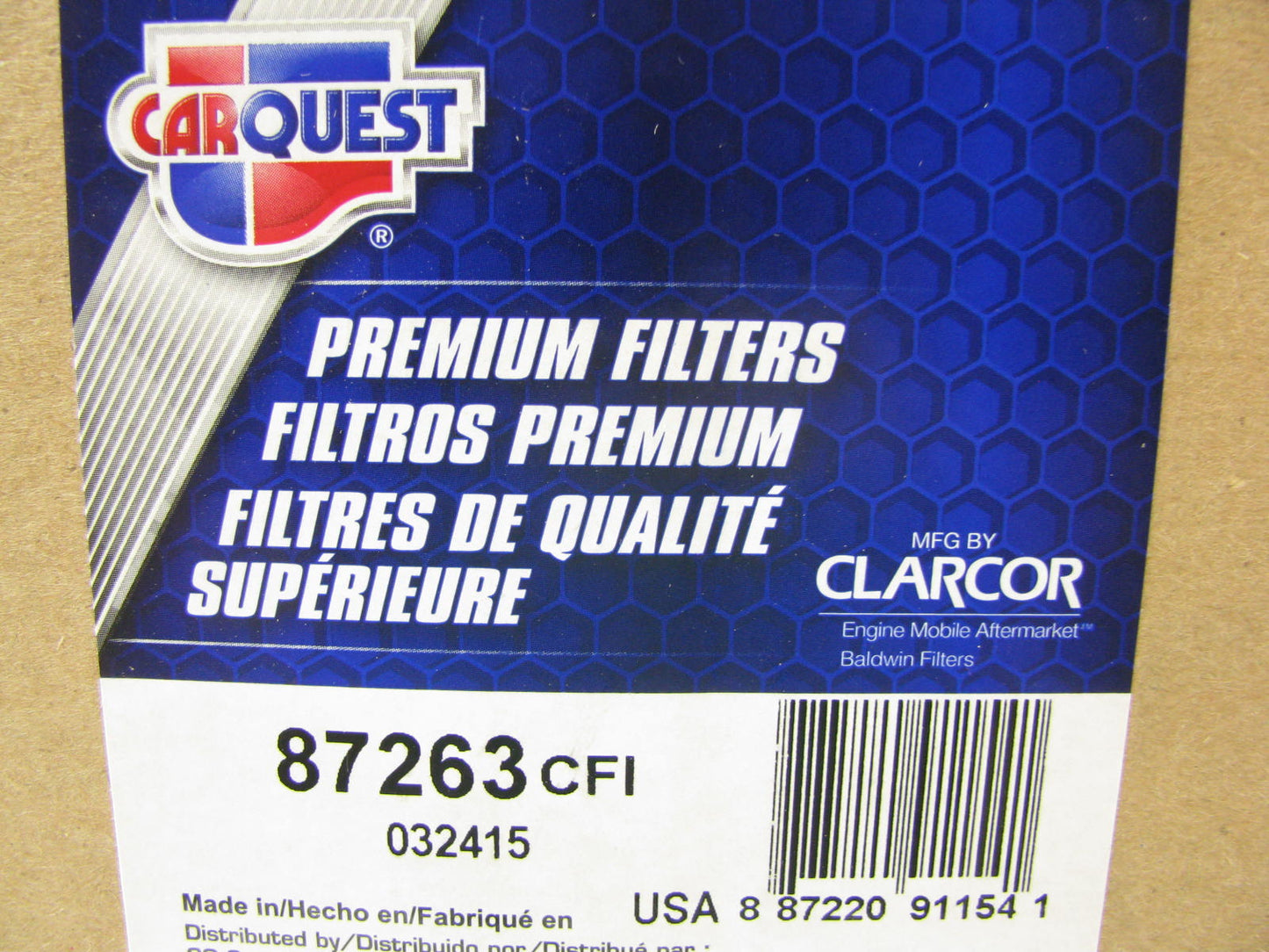 Carquest 87263 Heavy Duty Air Filter CA6322 A1073C 93263 P131395 AF553 42263
