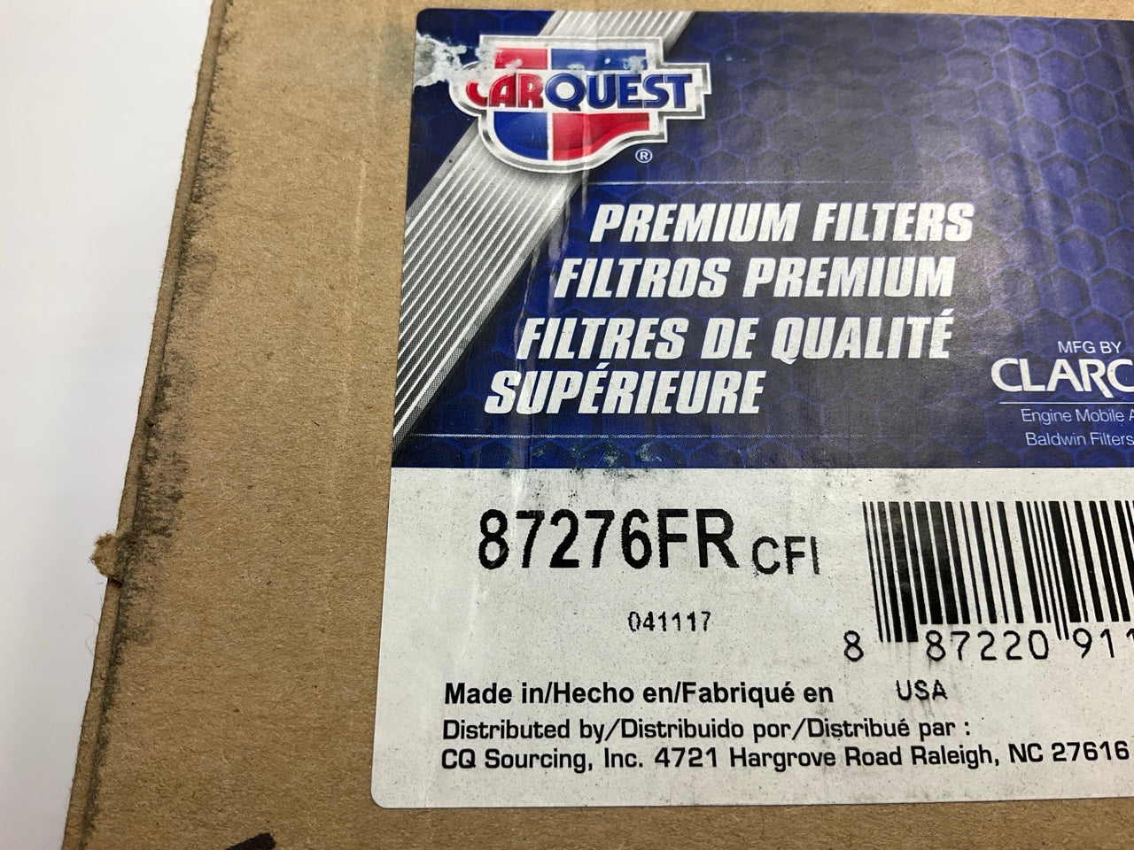 Carquest 87276FR Air Filter Replaces AF435K P815857 PA5410FN A297CF LAF1275
