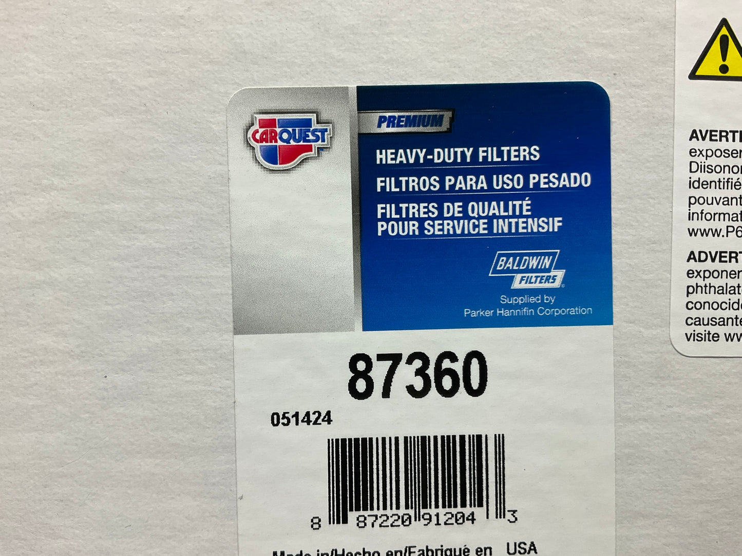 (2) Carquest 87360 Air Filter - Replaces Briggs & Stratton 397795, Wix 42360