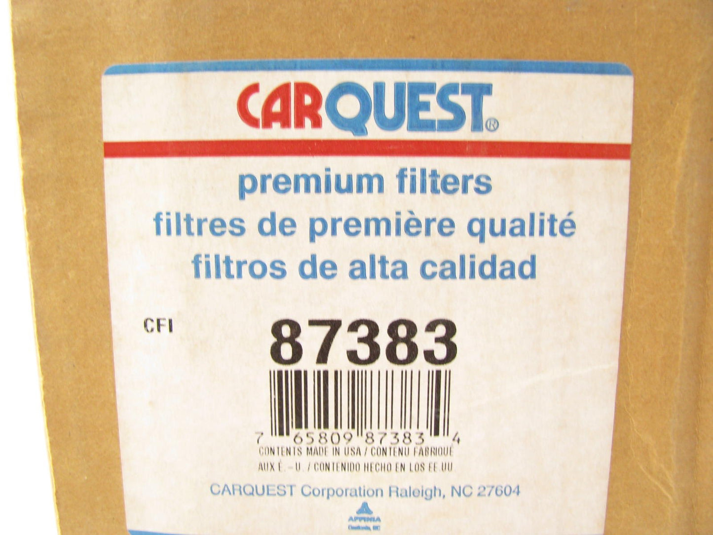 Carquest 87383 Air Filter Replaces 42383 A63190 2383 AF616 AF1623 P145755