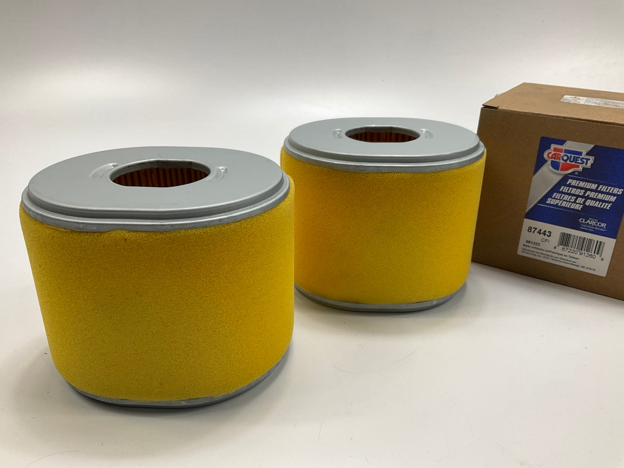 (2) Carquest 87443 Air Filter Replaces 42443 2443 AF2422 P607254 PA3957 AF25474