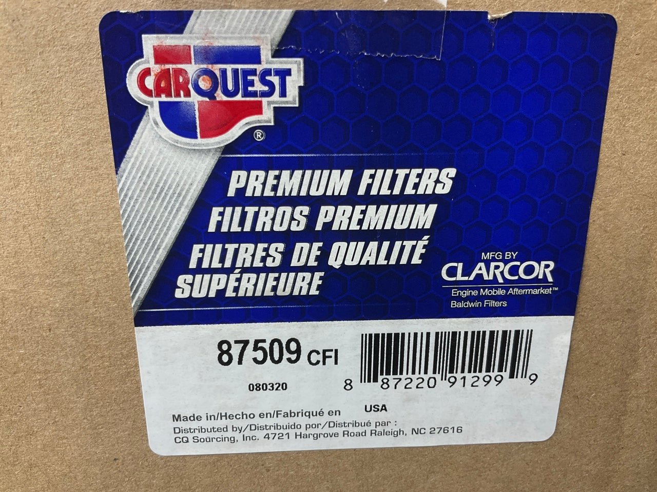Carquest 87509 Air Filter - Replaces AF3254, PA2382; 3022107241; 42509; P119587