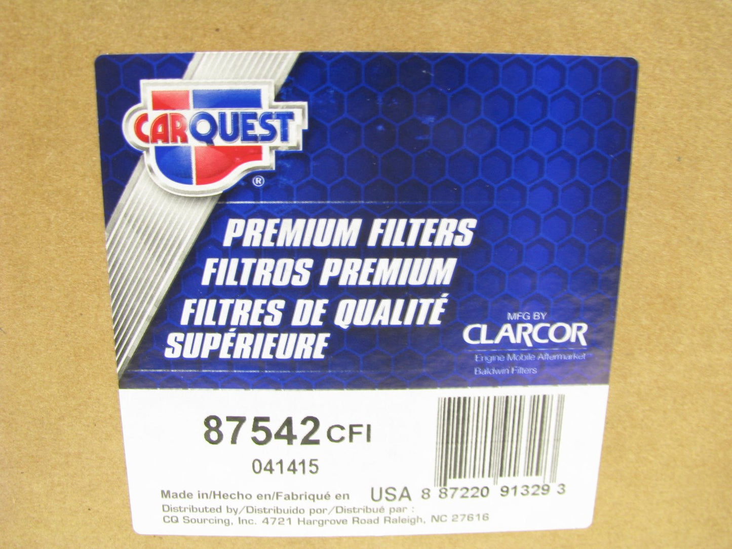 Carquest 87542 Air Filter Replaces: 42542 2542 A52220 LAF6587 AF2220 AF4816