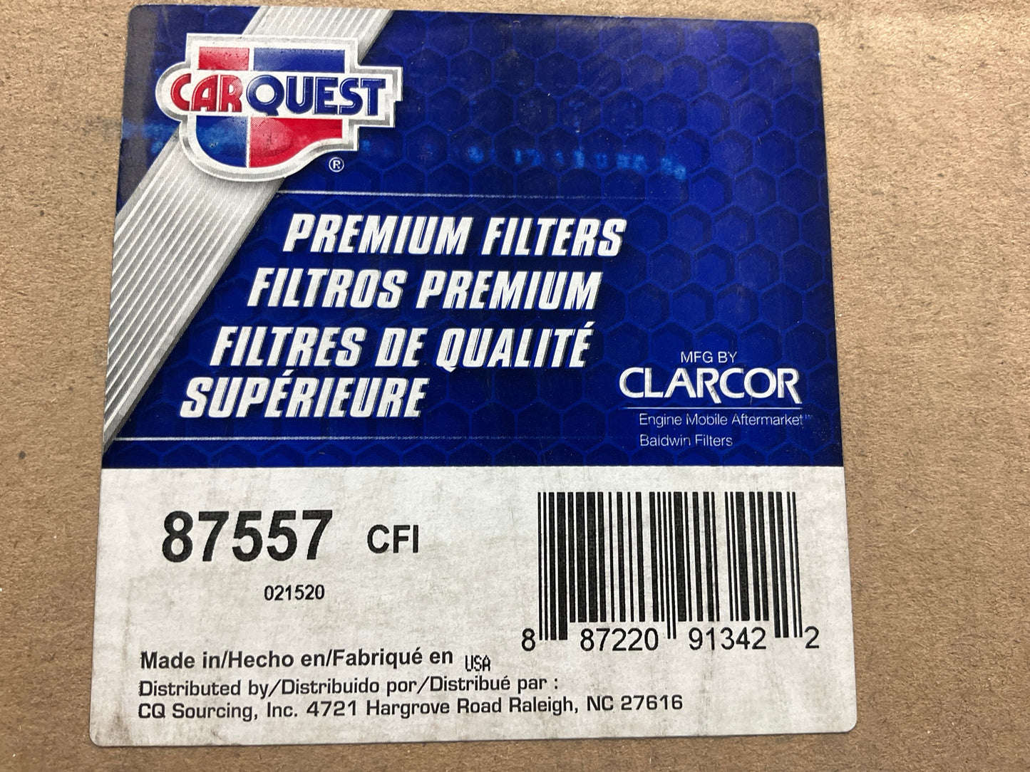 Carquest 87557 Cabin Air Filter - Replaces 42557, P113247, PA2356, PA2562, FA784