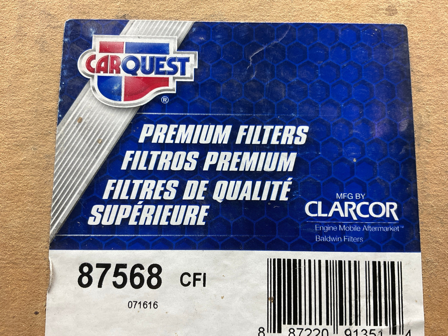 Carquest 87568 Cabin Air Filter - Replaces Allis Chalmers 566900, 42568, P116475