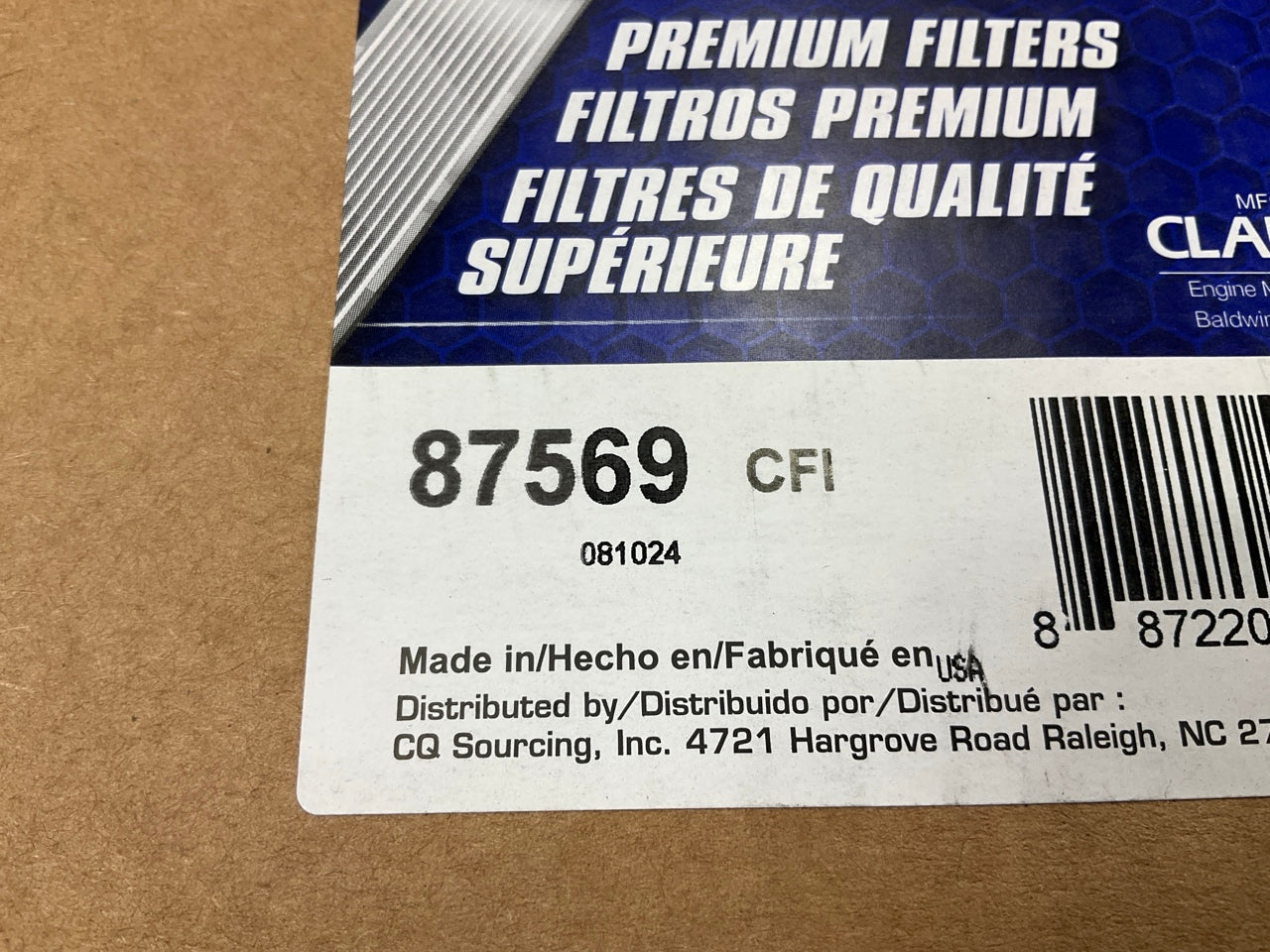 Carquest 87569 Cabin Air Filter - Replaces 8022345, 42569, FA911,P117109, PA2563
