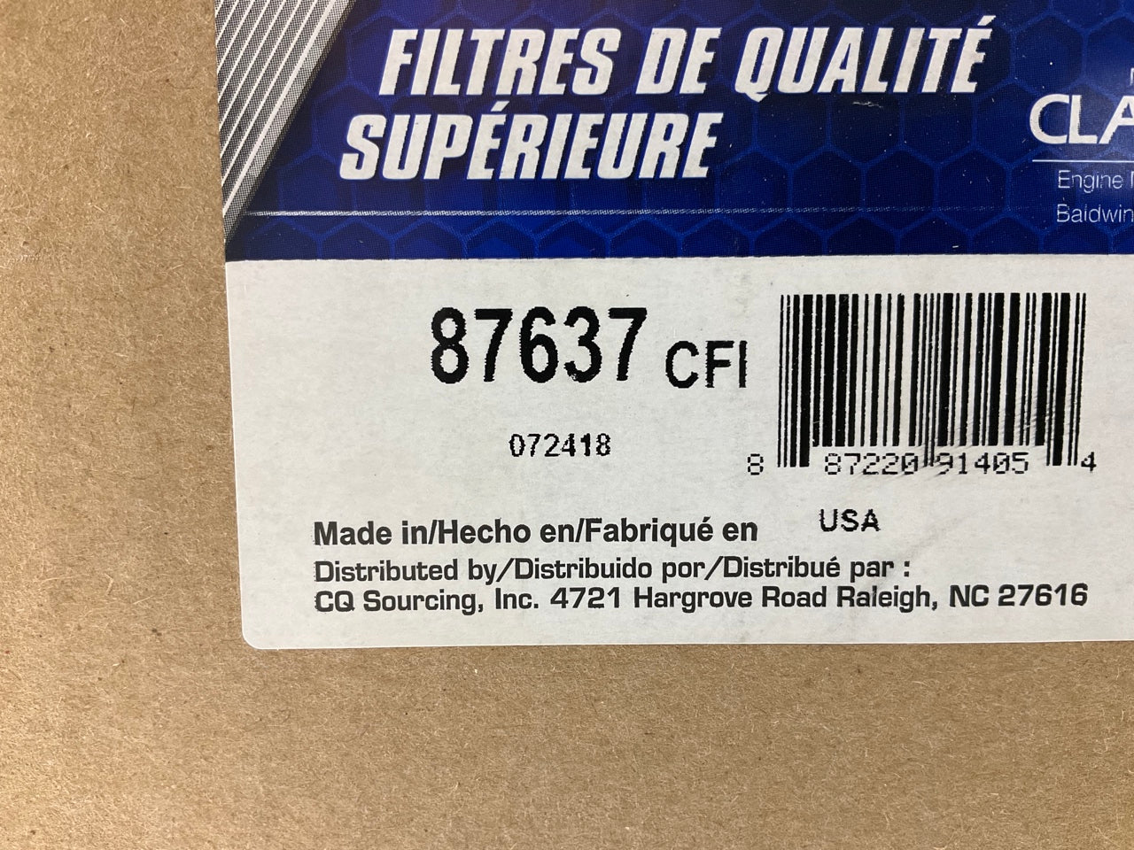 Carquest 87637 Air Filter Replaces CA1575 42637 A73297 LAF3716 AF464 AF919