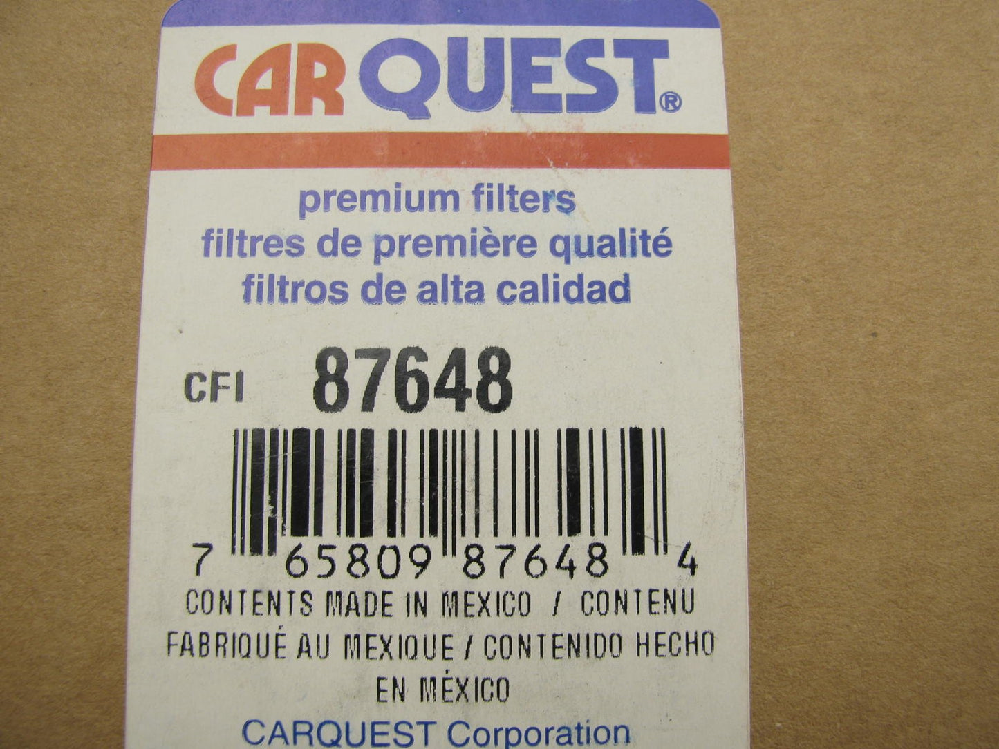 Carquest 87648 Air Filter Replaces: 42648 A63314 2677 LAF414 AF398 AF963 P141319