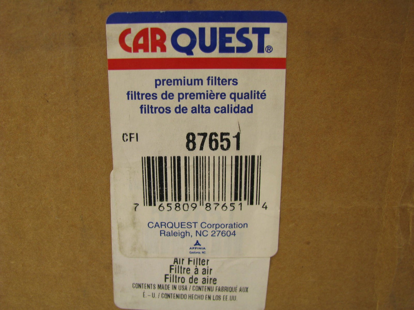 Carquest 87651 Air Filter Replaces: 42651 A63298 2651 LAF2526 AF610 AF986 A246C