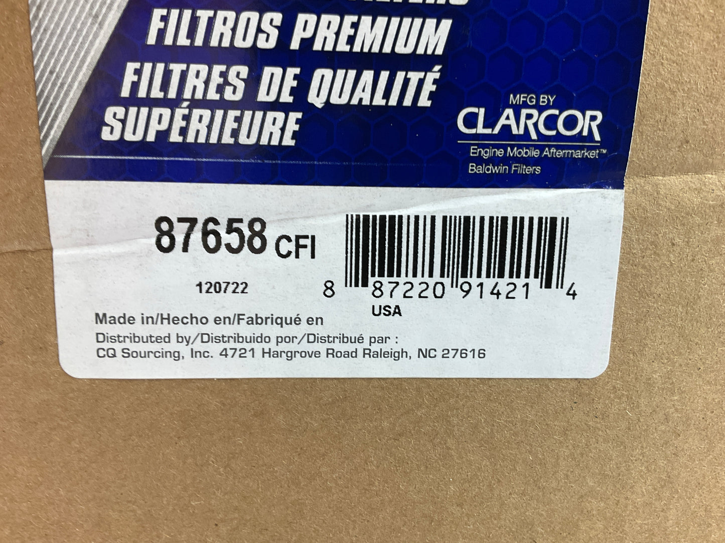 Carquest 87658 Air Filter - Replaces PA2417FN, 3I0163, P122605, FA689, 42658