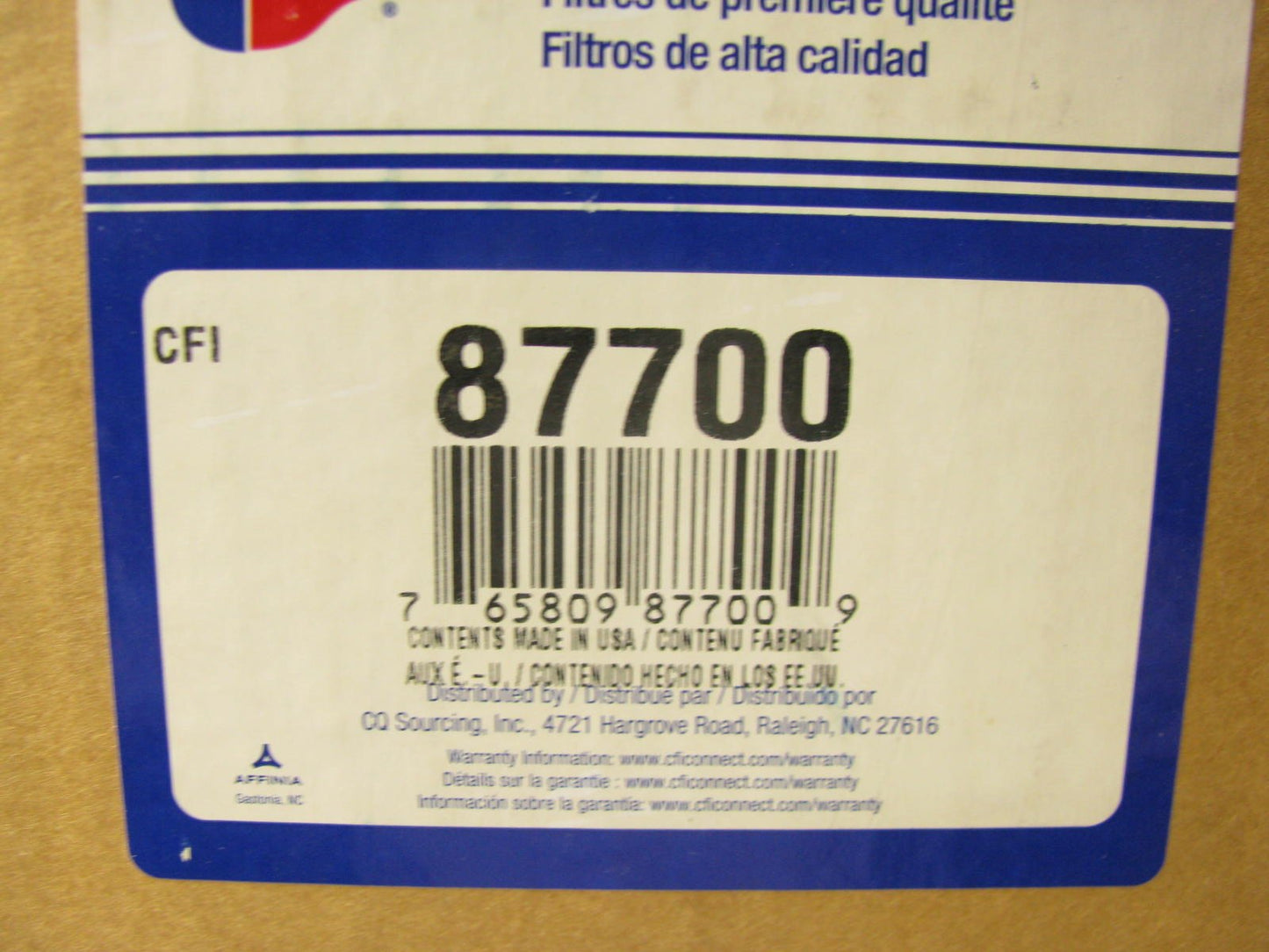 Carquest 87700 Air Filter Replaces: 42700 42497 A83248 2700 2497 LAF1591 AF591