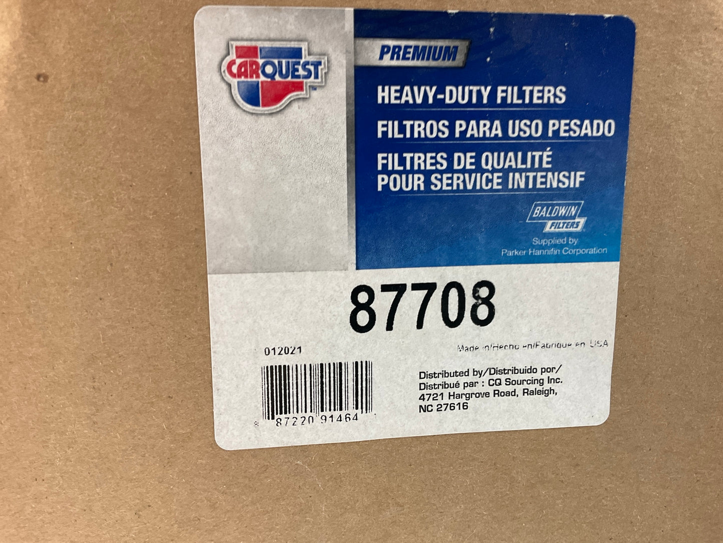 Carquest 87708 Air Filter - Replaces WIX 42708, Baldwin PA2392