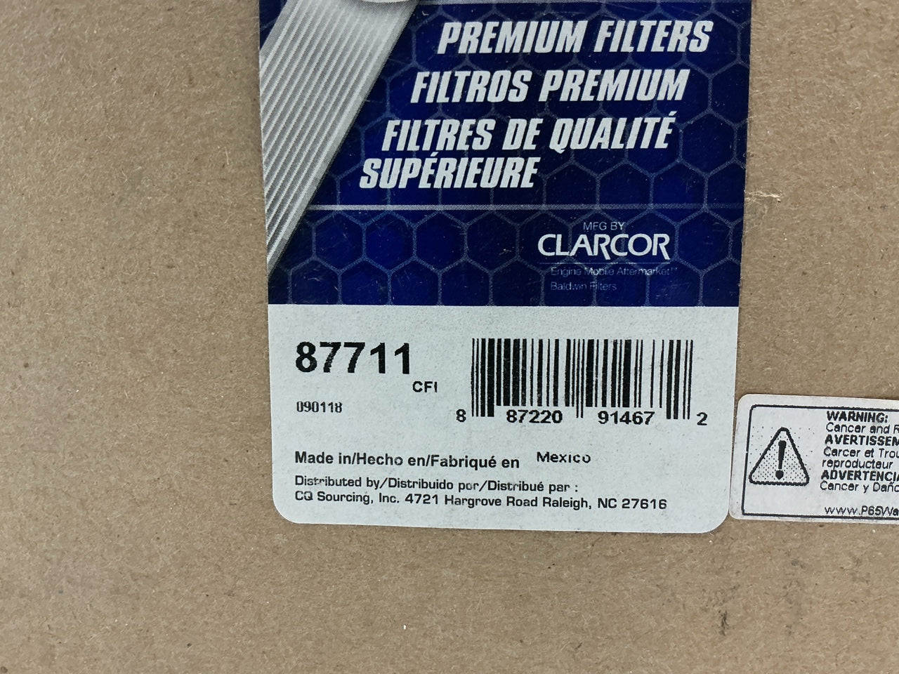 Carquest 87711 Air Filter - Replaces Baldwin PA4072, Wix 42711, 39449293
