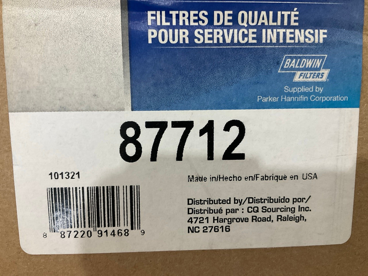 Carquest 87712 Air Filter Replaces 42712 AF451 AF1701 P607274 CA1597 A44694