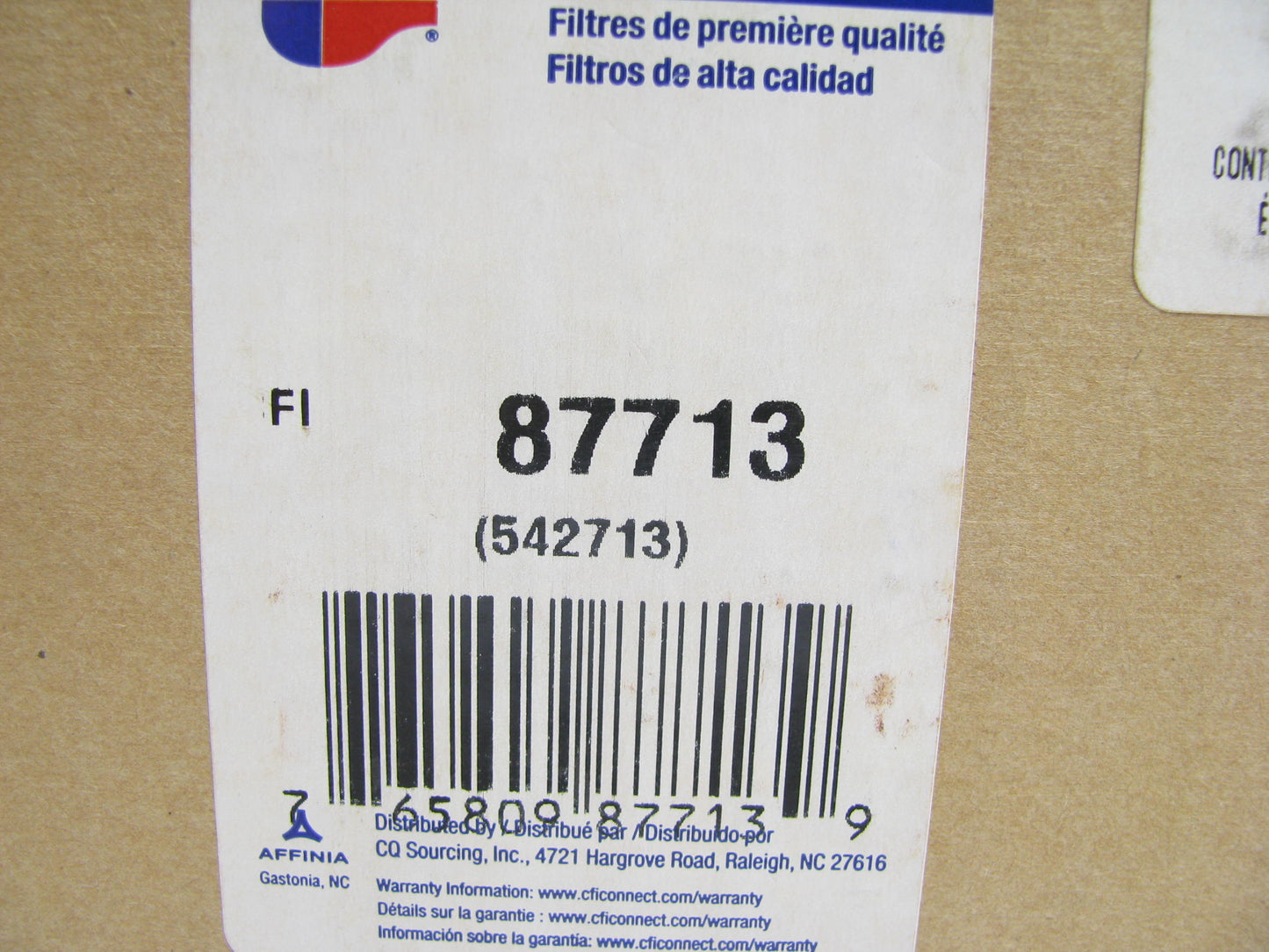 Carquest 87713 Inner Air Filter Replaces A767C A137666 FA-854 LAF1999 PA2404