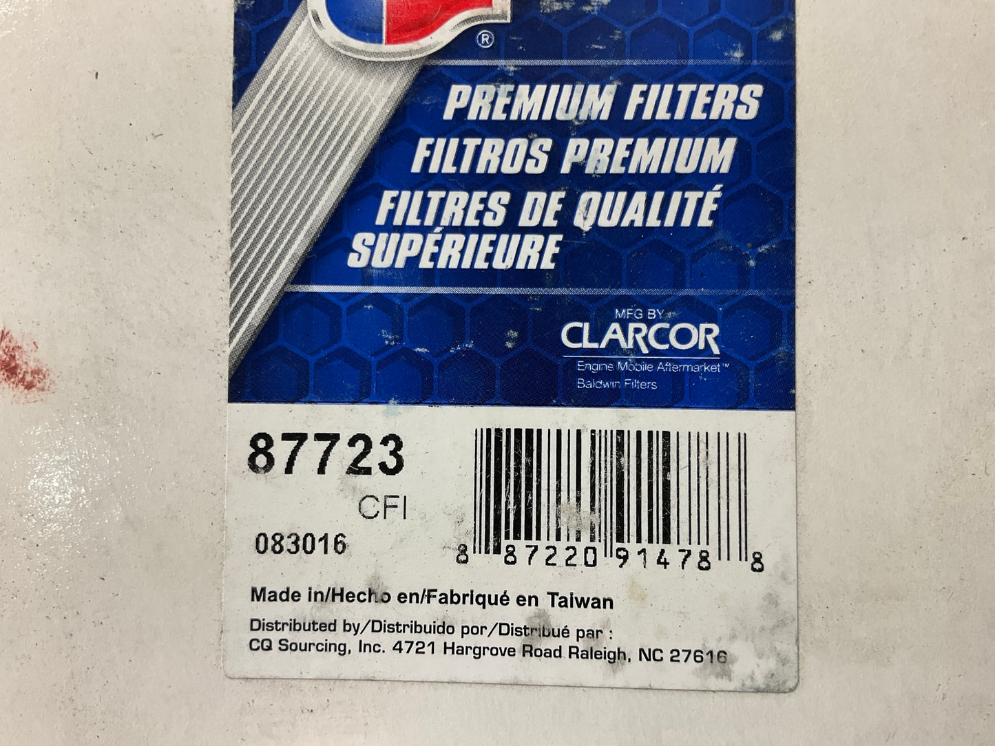 Carquest 87723 Air Filter - AF25508, LAF2549, 100696E, 100696N, Wix 42723
