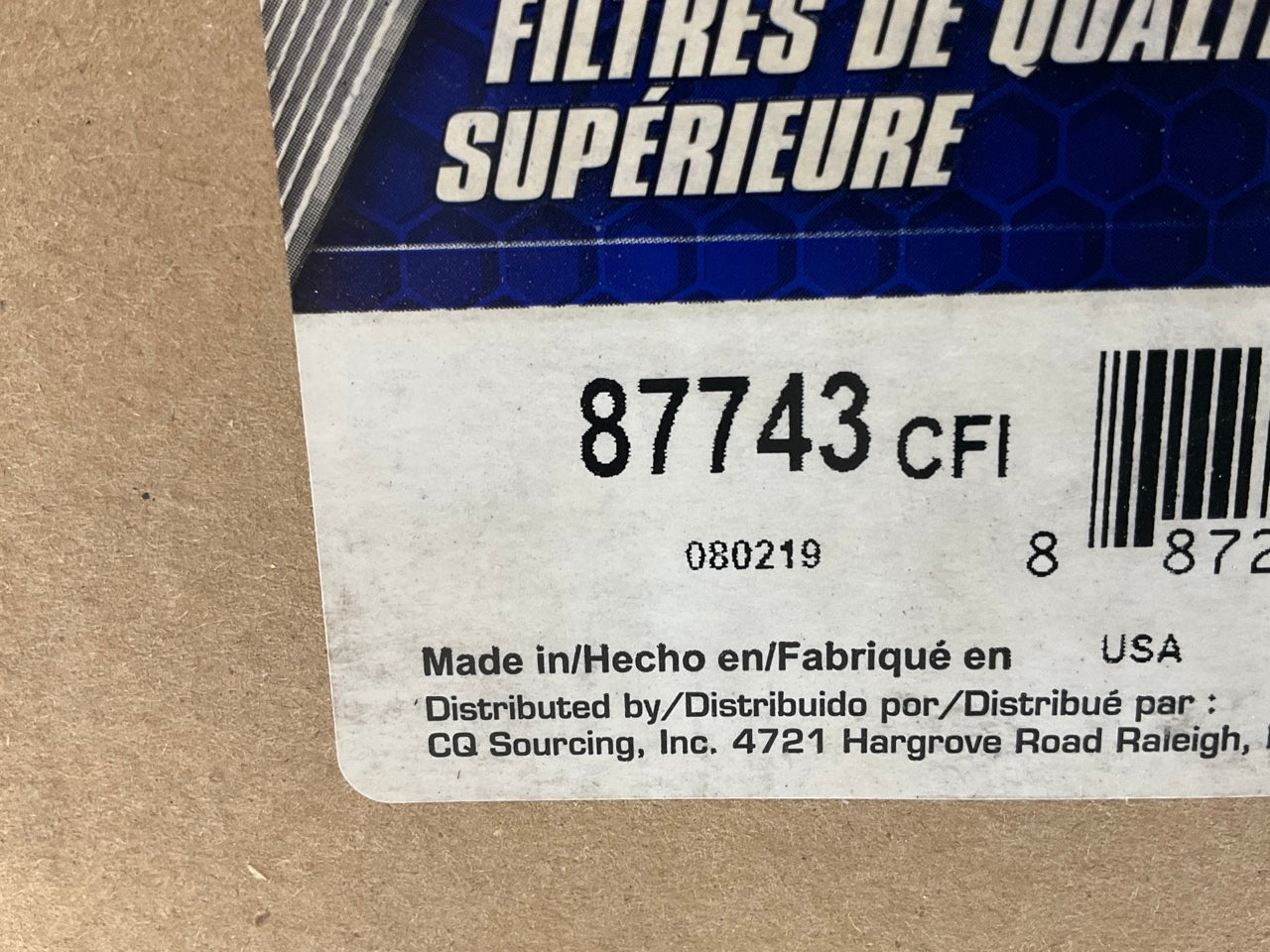Carquest 87743 Outer Engine Air Filter Replaces Kubota # 17301-11080