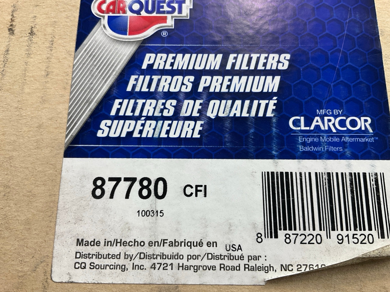 Carquest 87780 Heavy Duty Air Filter Replaces 42780 LAF130 PA2313 AF812 P607280