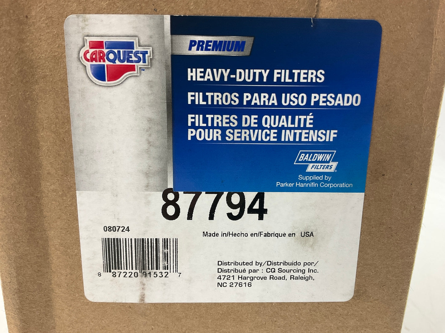 Carquest 87794 Primary Air Filter For John Deere Tractor AL172781, AL150285