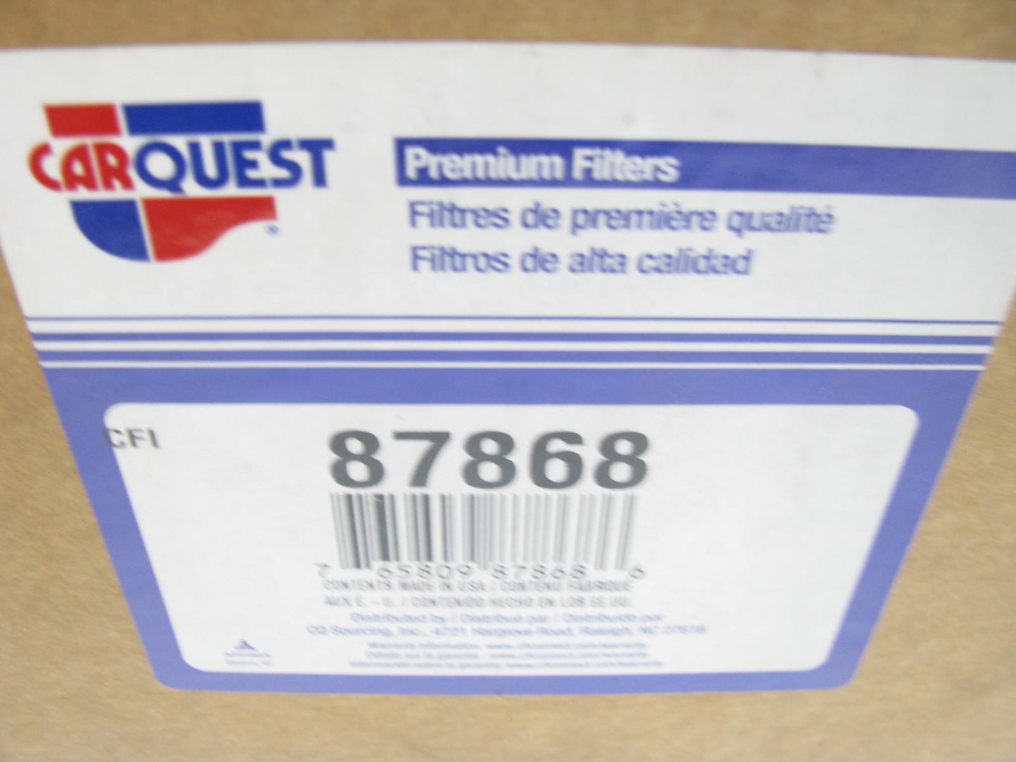 Carquest 87868 Air Filter Replaces CAK565A 42868 A63393 LAF562 AF477 AH19065