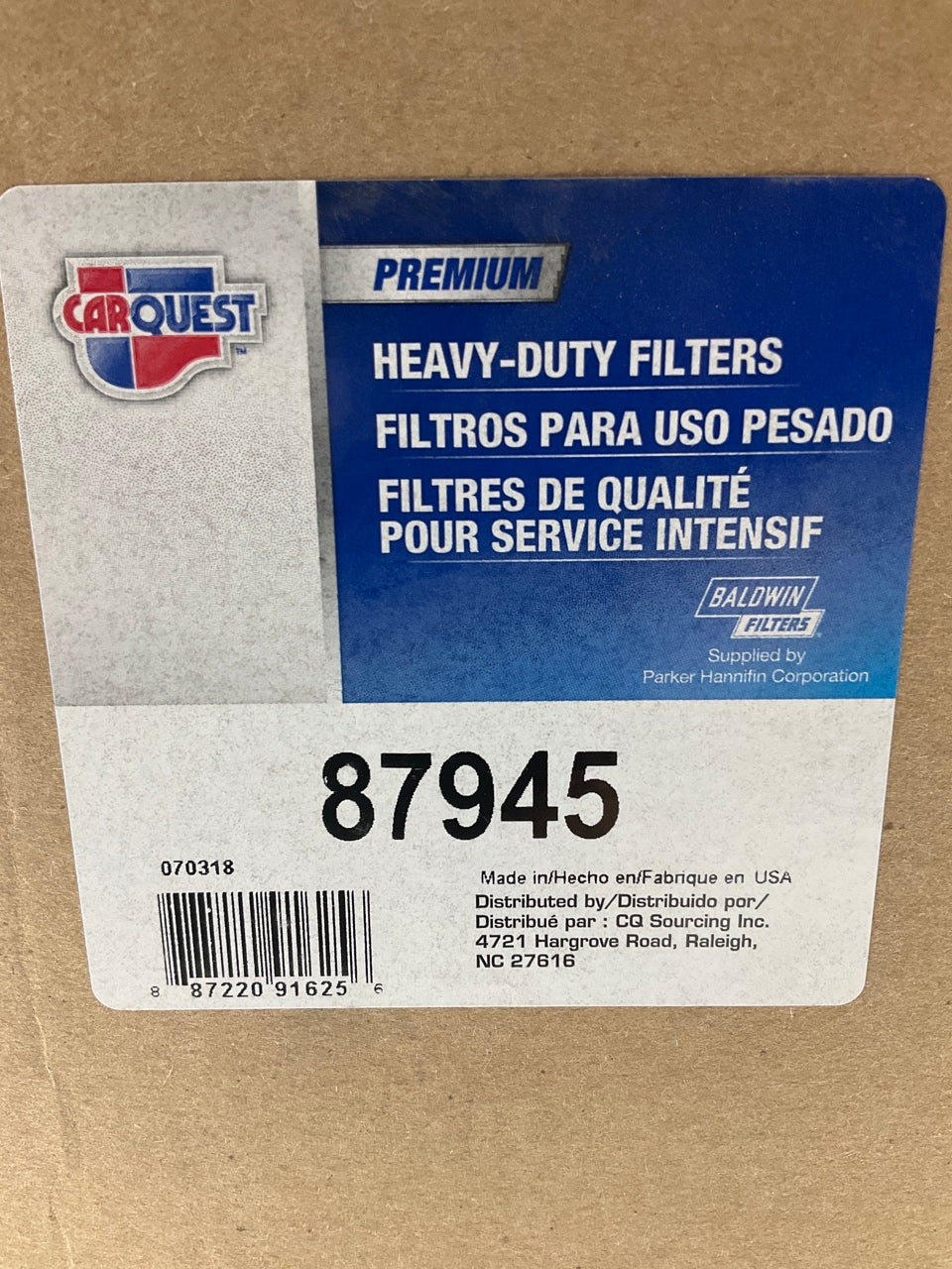 Carquest 87945 Inner Air Filter For John Deere 5020 5030 6030 700A Tractor