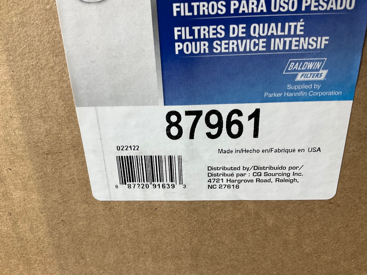 Carquest 87961 Air Filter Replaces: FA598 1669436C1 AF852 P116918 LL2317 42961